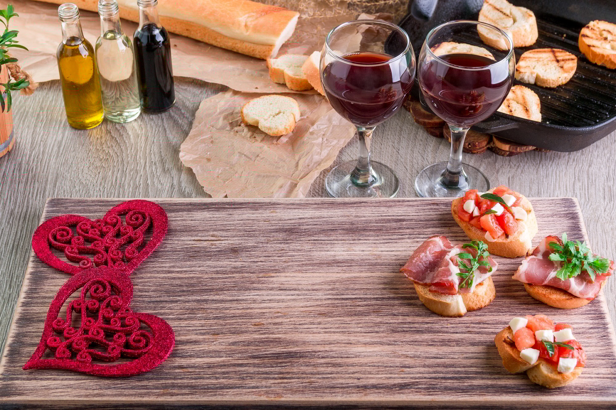 Recettes délicieuses pour une bonne soirée, mon amour à la maison